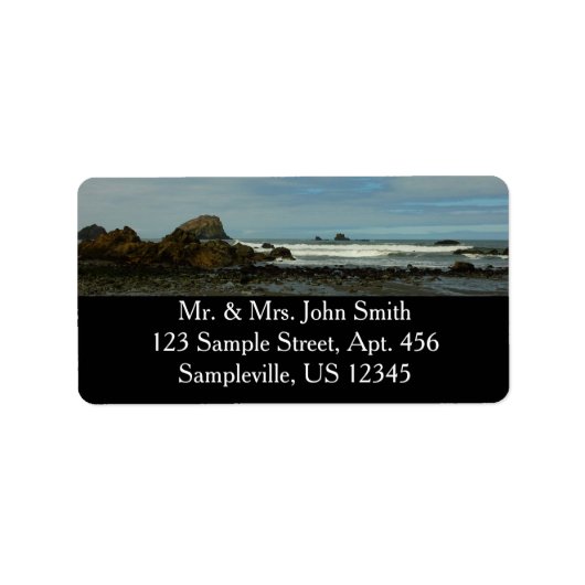 レッドウッド国立公園の太平洋海岸線 ラベル (正面)