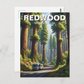 レッドウッド国立公園のRV ポストカード (正面/裏面)