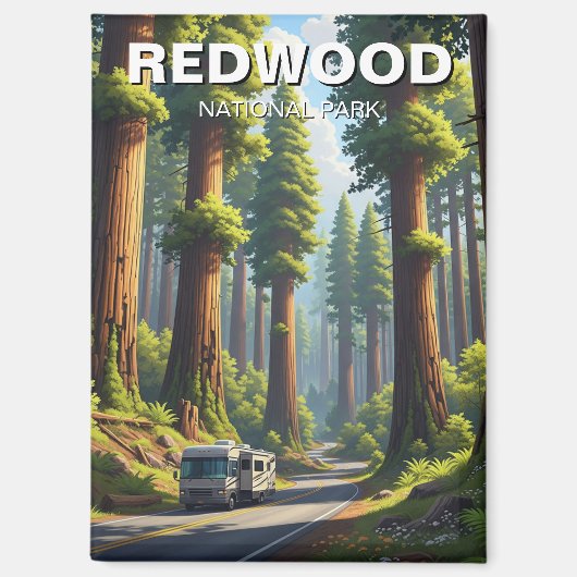 レッドウッド国立公園のRV マグネット (正面)