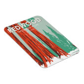 レッドウッド国立公園インウィンターカリフォルニアヴィンテージ マグネット (右側)