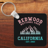 レッドウッド国立公園カリフォルニアグラデーション キーホルダー (正面)