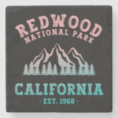レッドウッド国立公園カリフォルニアグラデーション ストーンコースター (正面)