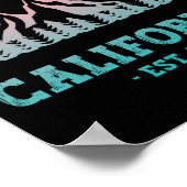 レッドウッド国立公園カリフォルニアグラデーション ポスター (角)