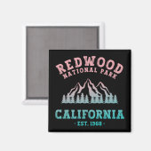 レッドウッド国立公園カリフォルニアグラデーション マグネット (正面/裏面)