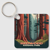 レッドウッド国立公園カリフォルニアツリーズ キーホルダー (正面)