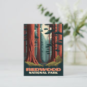 レッドウッド国立公園カリフォルニアツリーズ ポストカード (スタンド正面)