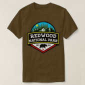 レッドウッド国立公園カリフォルニアレッドウッドマウンテン Tシャツ (デザイン正面)