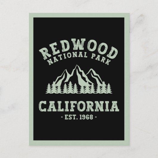 レッドウッド国立公園カリフォルニア ポストカード (正面)