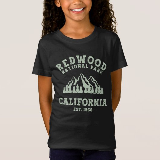 レッドウッド国立公園カリフォルニア Tシャツ (正面)