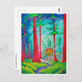 レッドウッド国立公園旅行芸術はがき ポストカード (正面/裏面)