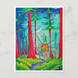 レッドウッド国立公園旅行芸術はがき ポストカード