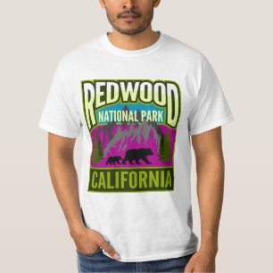レッドウッド国立公園森林山地(クマ) Tシャツ
