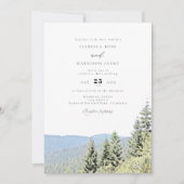 レッドウッド国立公園水彩林結婚の 招待状 (正面)