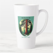 レッドウッド国立公園美しいインCalifornia カフェラテマグ (右)