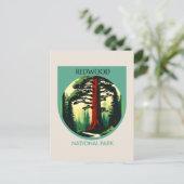 レッドウッド国立公園美しいインCalifornia シーズンポストカード (スタンド正面)