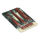 レッドウッド国立公園 – ヴィンテージカリフォルニア マグネット (右側)