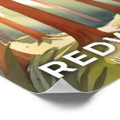 レッドウッド国立公園 | 水彩旅行アート ポスター (角)