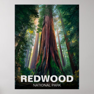 レッドウッド国立州公園，コースタルカリフォルニア ポスター