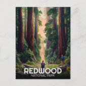 レッドウッド国立州立公園、カリフォルニア州の海岸 ポストカード (正面)