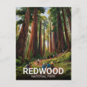 レッドウッド国立州立公園、カリフォルニア州の海岸 ポストカード (正面)