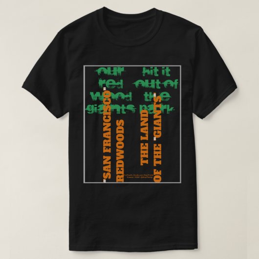 レッドウッド巨人の土地 Tシャツ (デザイン正面)