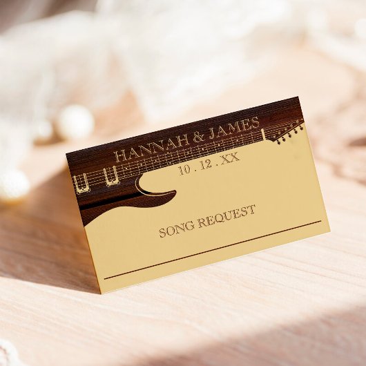 レッドウッド&タンブラウンギター結婚の曲のリクエスト エンクロージャーカード
