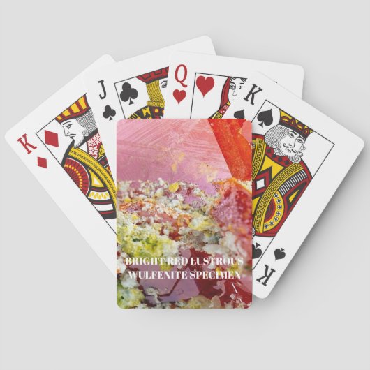 レッドウルフェナイト結晶 トランプ (裏面)
