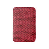 レッドウール：編み物テクスチャ背景。 バスマット (正面縦)