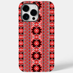 レッドエスニック伝統的ウクライナオーナメント Case-Mate iPhone 14 PRO MAXケース