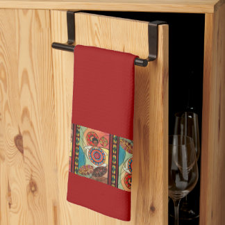 レッドエチオピア伝統芸術キッチンタオル キッチンタオル