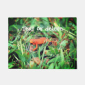 レッドエフトオレンジサラマンダーパーソナライズされた自然 ドアマット (正面)