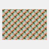 レッドエフトオレンジサラマンダー動物のパターン ラッピングペーパーシート (正面3)