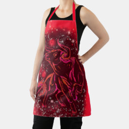 レッドエプロンブルランニングズアットスターリーナイト エプロン