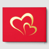 レッドエモダンクトのゴールドフォイル誕生日。モノグラム | ゲストブック (裏面)