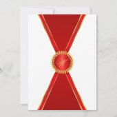 レッドエレガンスモノグラム結婚ズ 招待状 (裏面)