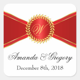 レッドエレガンスモノグラム スクエアシール