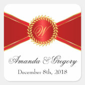 レッドエレガンスモノグラム スクエアシール (正面)