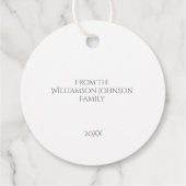 レッドエレガントオリジナルクリスマスリース フェイバータグ (裏面)