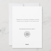 レッドエレガントオーナメントメリークリスマス企業のホール シーズンカード (裏面)