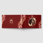 レッドエレガントキンセアニラお祝いスペインの ゲストブック (全面)