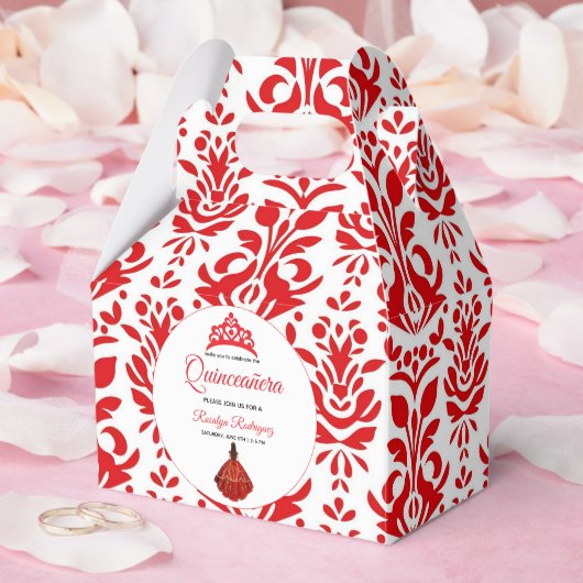 レッドエレガントク王室のンセアニラ フェイバーボックス (ウェディング)