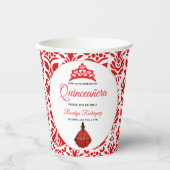 レッドエレガントク王室のンセアニラ 紙コップ (正面)