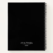 レッドエレガントグリッターハートアーティストスケッチブック ノートブック (裏面)