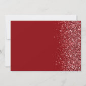 レッドエレガントグリッター&金ゴールドスウィート16招待状 招待状 (裏面)