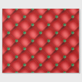 レッドエレガントグリーングラムホきらきら光るリデイ ラッピングペーパー (フラット)