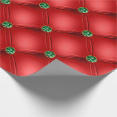 レッドエレガントグリーングラムホきらきら光るリデイ ラッピングペーパー (角)