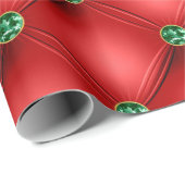 レッドエレガントグリーングラムホきらきら光るリデイ ラッピングペーパー (ロールコーナー)