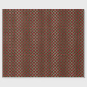 レッドエレガントグリーンラグジュアリー水玉模様パターン ラッピングペーパー (フラット)