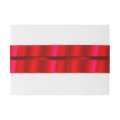 レッドエレガントサテンリボンカスタムベリーバンド 招待状ベリーバンド (裏面例)