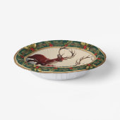 レッドエレガントトナディアムース金ゴールドホリーメリークリスマス ペーパーボウル (傾斜あり)